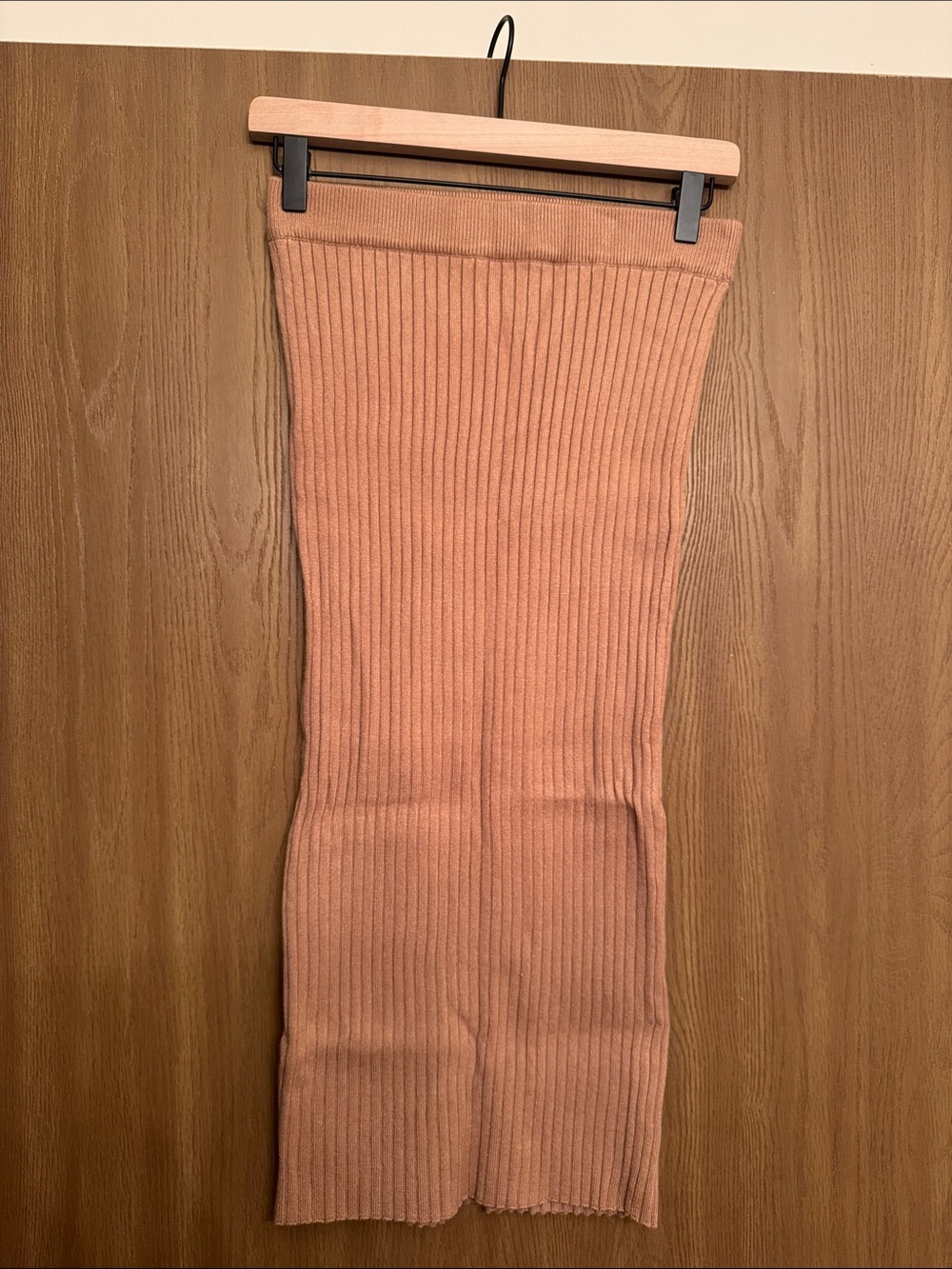 Ribbed Knit Midi Skirt in copper - Picture 1 of 1